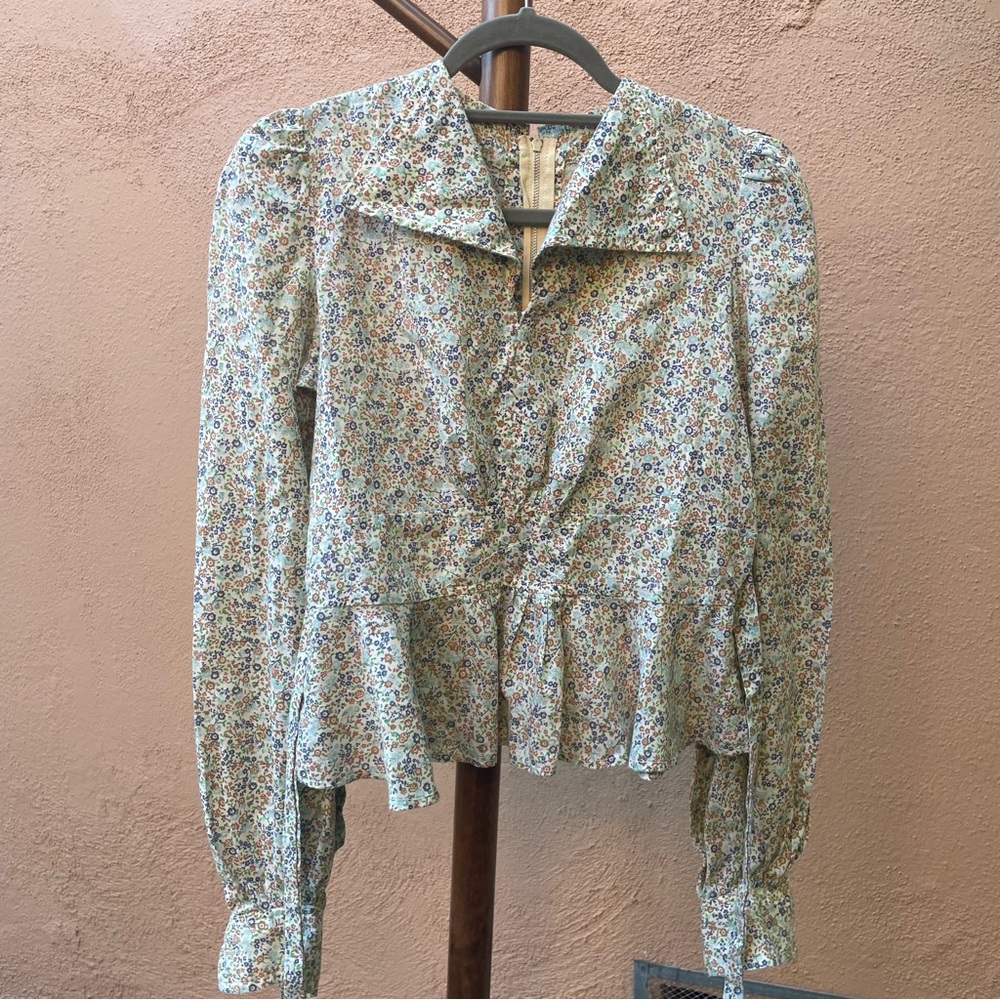 VINTAGE Mary Feddis Floral COTTAGECORE BLOUSE